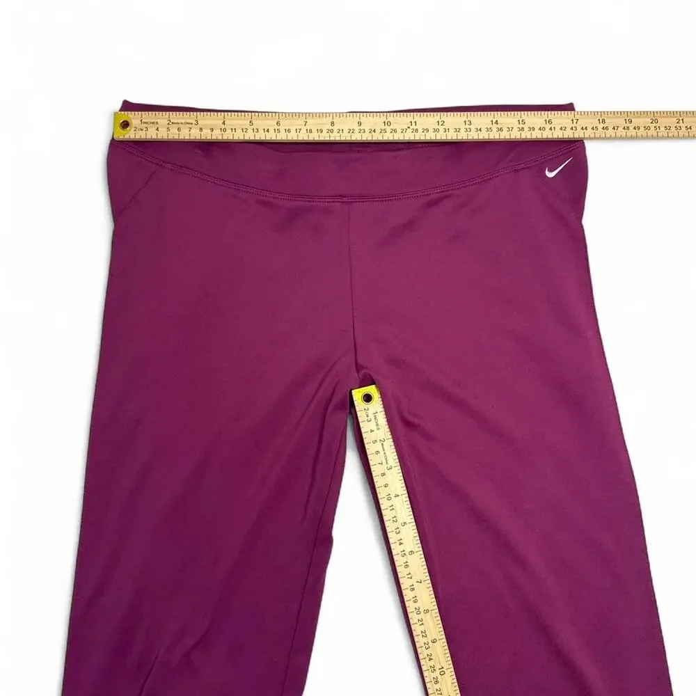 Vintage Nike LowRise Flared Purple & White Striped lightweight sweatpants large